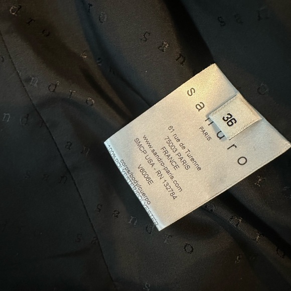 Sandro black blazer size 36 - Picture 6 of 6
